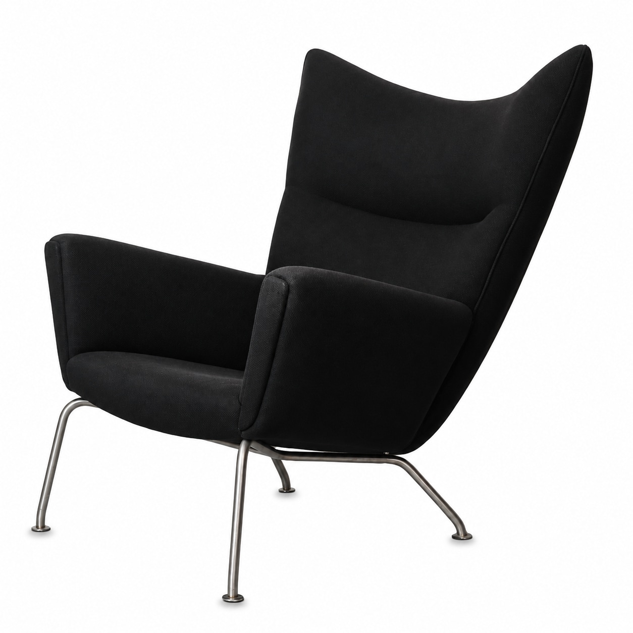 Hans J. Wegner Wing Chair CH445 in cognac leather
